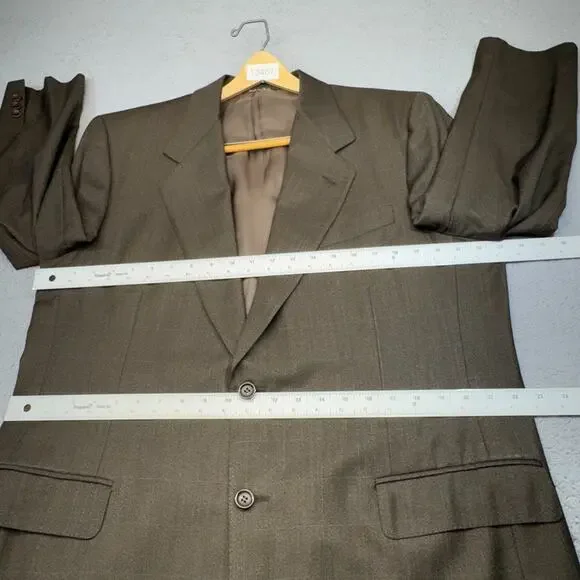 Canali Sport Coat Mens 44 R Brown Italian Wool Blazer Suit Jacket Office Wear‎